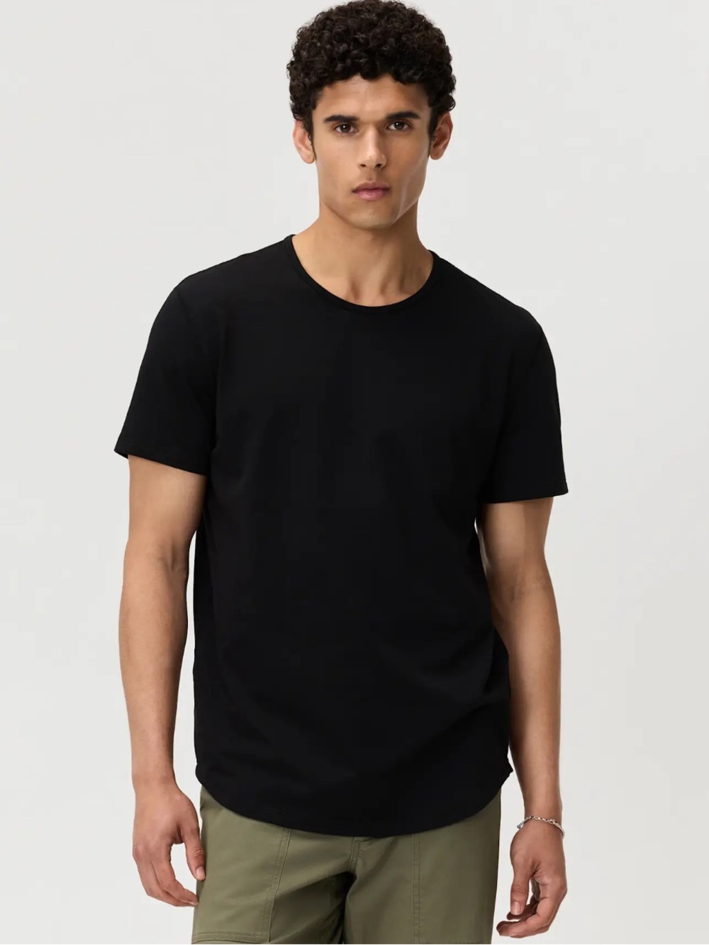 Quince Black Crew Neck Short Sleeve Tee
